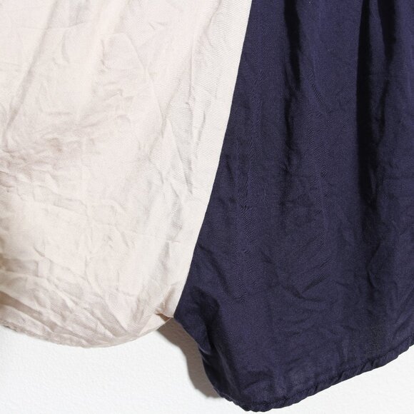 SANI Colorblock Bandeau & High Rise Short Set Embroidered Navy Cream Size Small - Picture 12 of 16